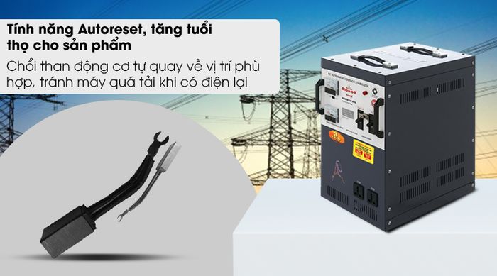 Ổn áp ROBOT 1 Pha 10KVA GR10K090 - Autoreset