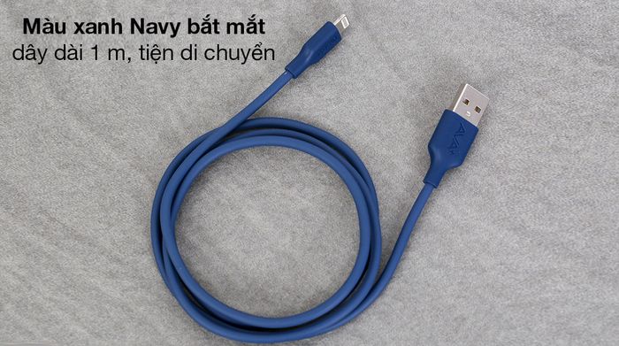 Cáp Lightning AVA+ DR-L04 - Dây cáp dày dặn, dài 1 m, kết nối các thiết bị dễ dàng