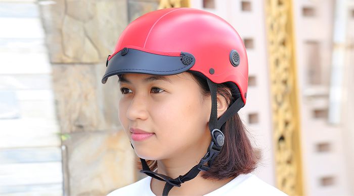 Thiết kế - Mũ bảo hiểm nửa đầu size M Nón Sơn NS008M4A đỏ