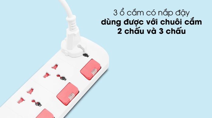 Tiện dụng - Ổ cắm điện Sunhouse SHE-OC1-3R