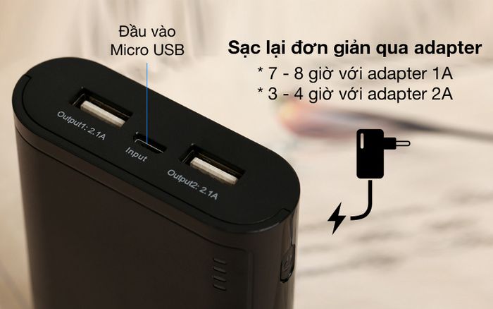 Sạc lại đơn giản - Pin sạc dự phòng 7.500 mAh 10.5W AVA+ LA Y68