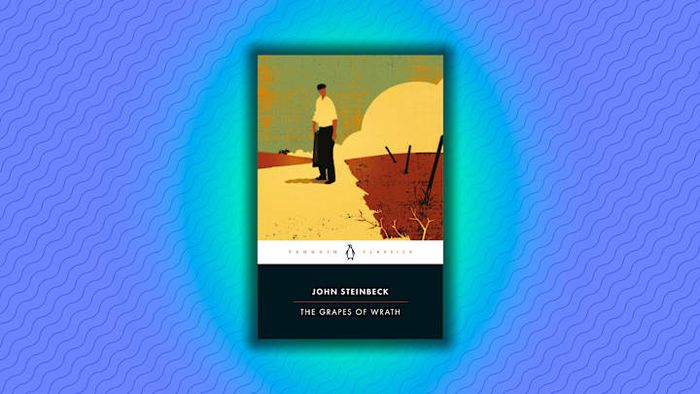 The iconic cover of John Steinbeck’s ‘The Grapes of Wrath.’