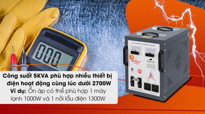 Ổn áp Robot 1 pha 5KVA 90