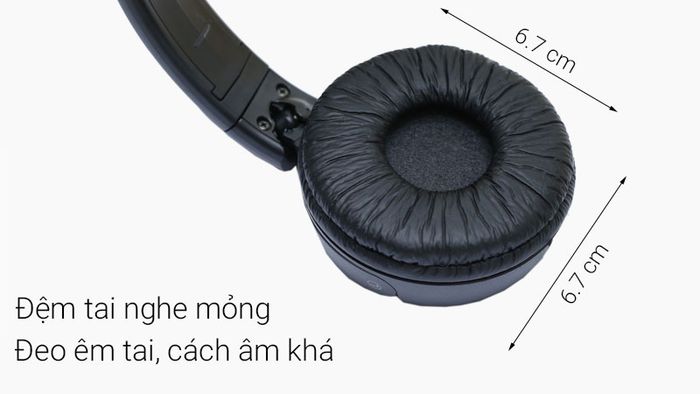 Tai nghe chụp tai Sony MDR - ZX110AP và kích thước tai nghe