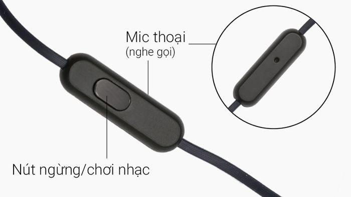 Tai nghe chụp tai Sony MDR - ZX110AP có nút ấn tương tác tốt