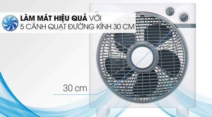 Làm mát tốt - Quạt hộp Midea KYT30-15A Trắng