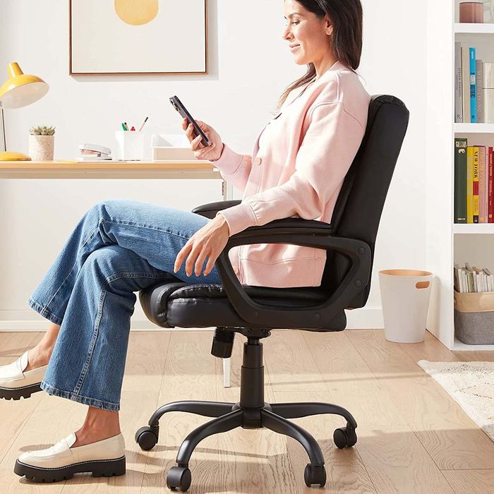 Top Amazon Basics offers: Amazon Basics Classic Padded Mid-Back Office Desk Chair with Armrests