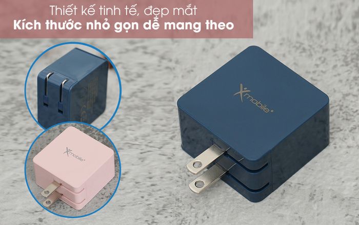 Gọn đẹp - Adapter Sạc 3.4A Dual Xmobile DS730-DB