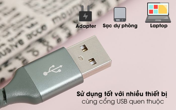 Cáp Micro 1m Xmobile LTM-02 Xanh rêu - Có cổng USB