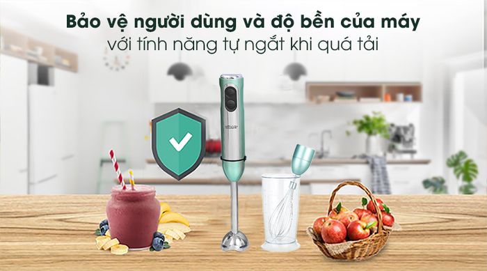 Máy xay sinh tố cầm tay Hommy HB818BC - An toàn