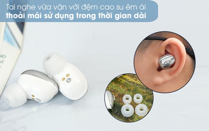 Thoải mái khi đeo - Tai nghe Bluetooth True Wireless Mozard Q8