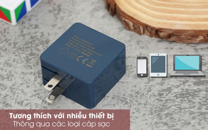 Dùng được với nhiều thiết bị - Adapter Sạc 3.4A Dual Xmobile DS730-DB