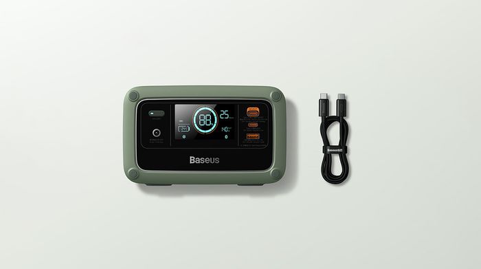 Trạm sạc dự phòng di động 48000mAh PD140W 220V - 140W Baseus ioTa BPE14A - Thiết kế gọn gàng, màn hình LED báo pin tiện lợi