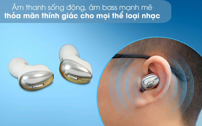 Âm thanh tốt - Tai nghe Bluetooth True Wireless Mozard Q8