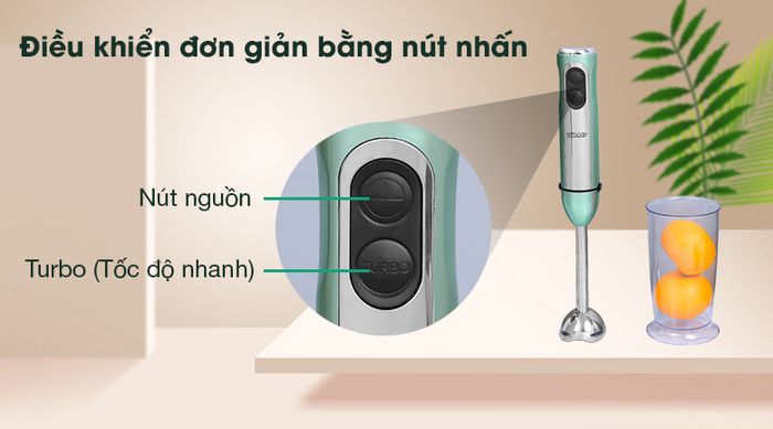 Máy xay sinh tố cầm tay Hommy HB818BC - Điều khiển