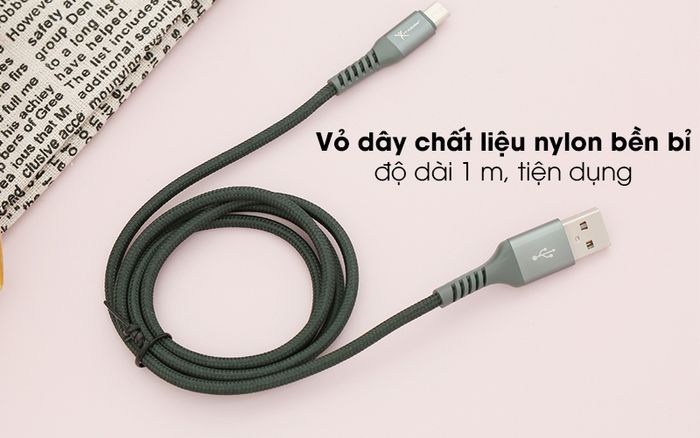 Cáp Micro 1m Xmobile LTM-02 Xanh rêu - Màu xanh rêu trang nhã