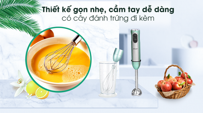 Máy xay sinh tố cầm tay Hommy HB818BC - Thiết kế