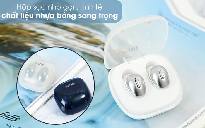 Nhỏ gọn, sang trọng - Tai nghe Bluetooth True Wireless Mozard Q8