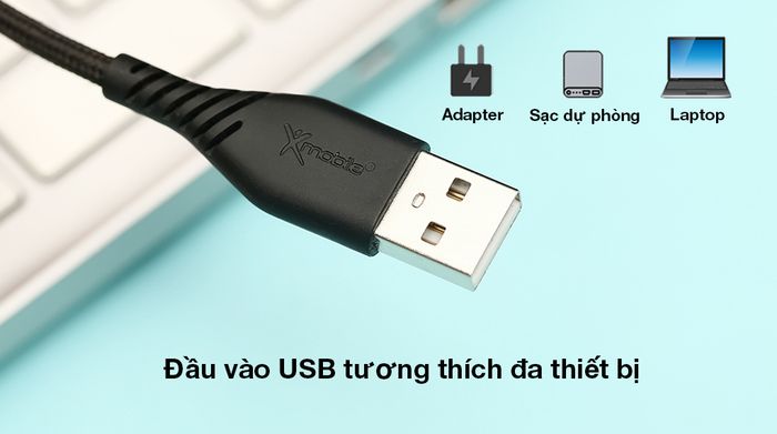 Cáp Lightning 20cm Xmobile DR-L06 - Đầu vào USB