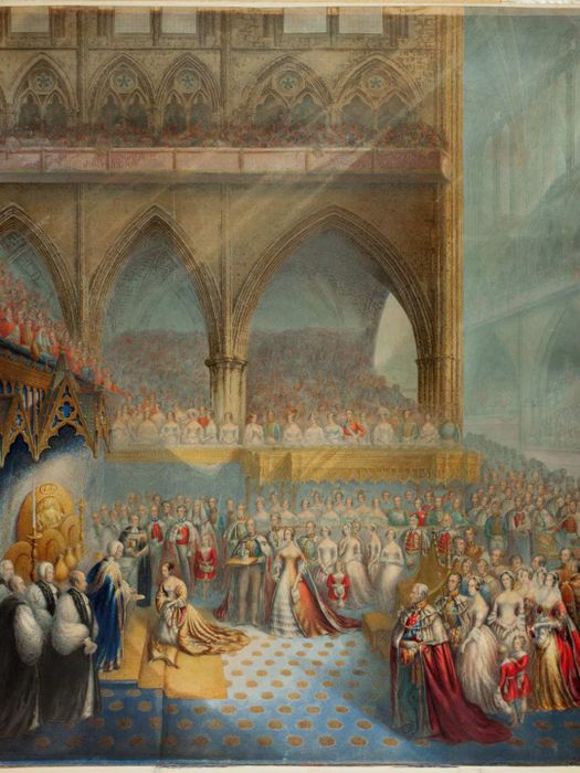 illustration by george baxter of queen victoria's coronation