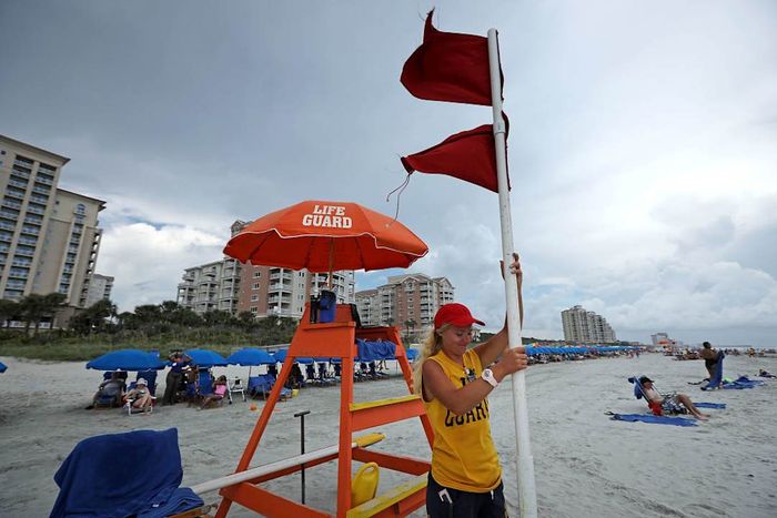 A double red flag spotted in Myrtle Beach, South Carolina