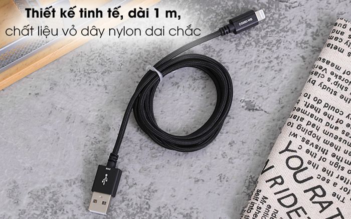 Cáp Lightning MFI 1m Mbest DS949-WB/ DS950-WB - Kiểu dáng đơn giản