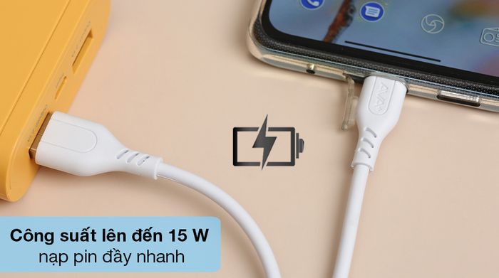 Cáp Type C AVA+ DS07 - Công suất đến 15 W