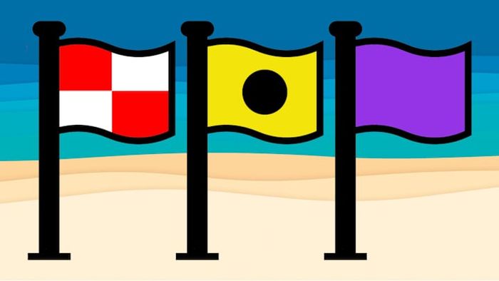The beach seems to be conveying a series of conflicting signals.