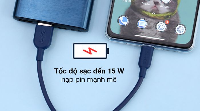Cáp Type C 20cm AVA+ DR-T03 - Dòng sạc mạnh mẽ 15 W