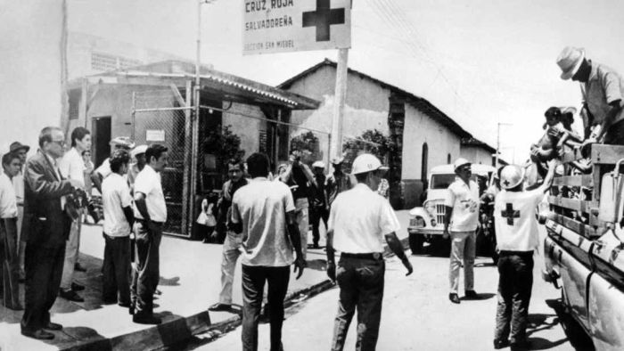 The Red Cross is shown