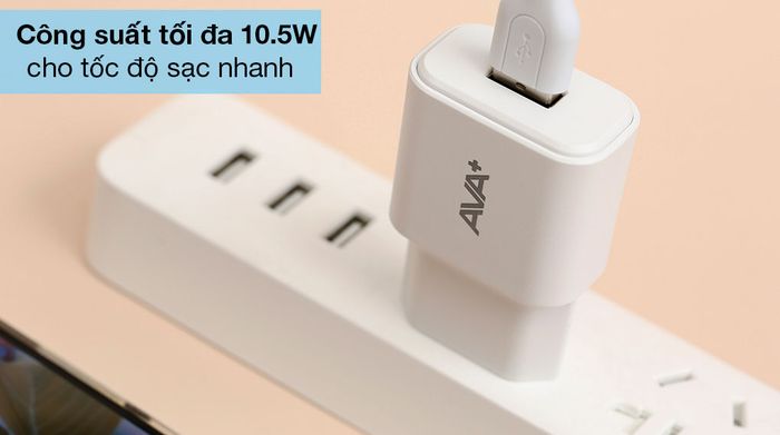 Adapter Sạc AVA+ DS017A-TB - Cho dòng sạc tối đa 10 W