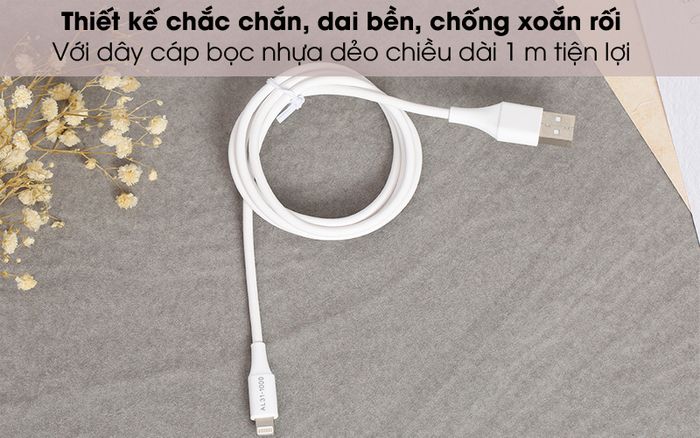 Tiện dụng, bền tốt - Cáp Lightning 1m Xmobile AL31-1000 Trắng