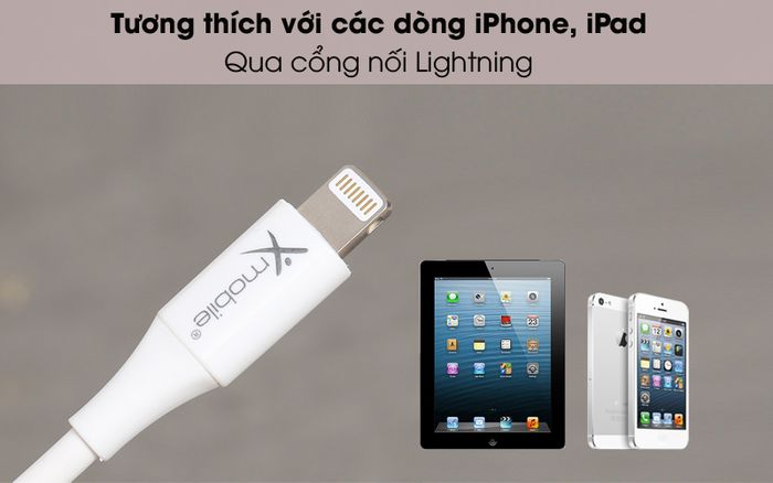 Cổng Lightning - Cáp Lightning 1m Xmobile AL31-1000 Trắng