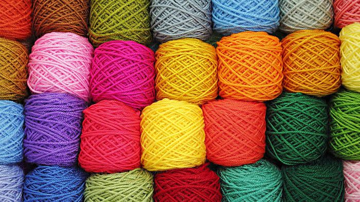 Vibrant balls of yarn