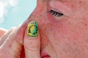 Nail of an Olympic swimmer