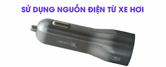 Sạc xe hơi Xmobile Dual USB TS-C063S Xám
