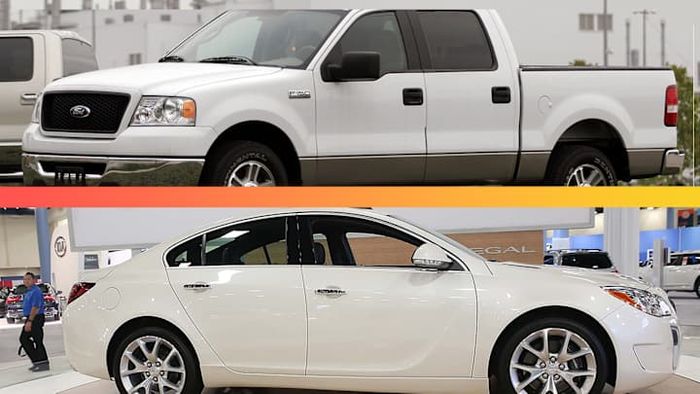 Leading the recall list are the Ford F-150 (top) and the Buick Regal (bottom).