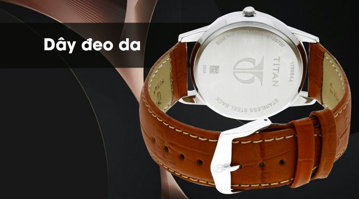 Đồng hồ nam Titan 1735SL01 có dây đeo nhẹ nhàng và êm ái