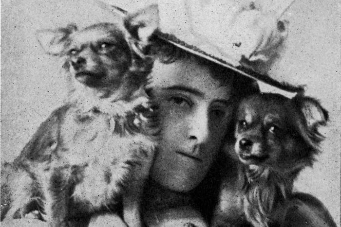 Edith Wharton with her dogs -