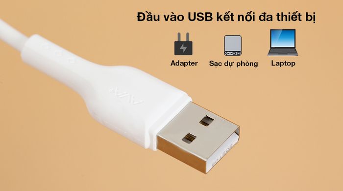 Cáp Lightning 2m AVA+ Kalf - Giao tiếp USB