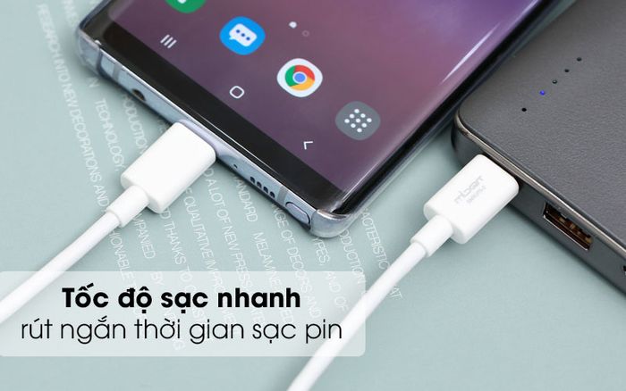 Tốc độ sạc nhanh, tiết kiệm thời gian - Cáp Type C-Type C 2m Mbest SMXU75 Trắng