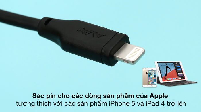 Đầu Lightning - Cáp Lightning 2 m AVA+ LJET-L21