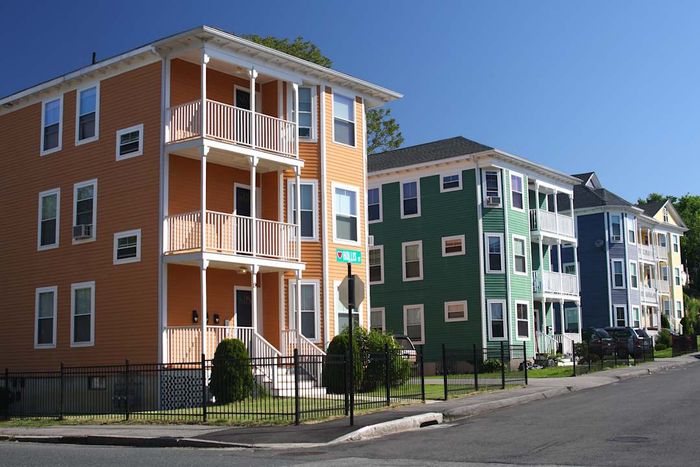 Three-deckers in Worcester, Mass.