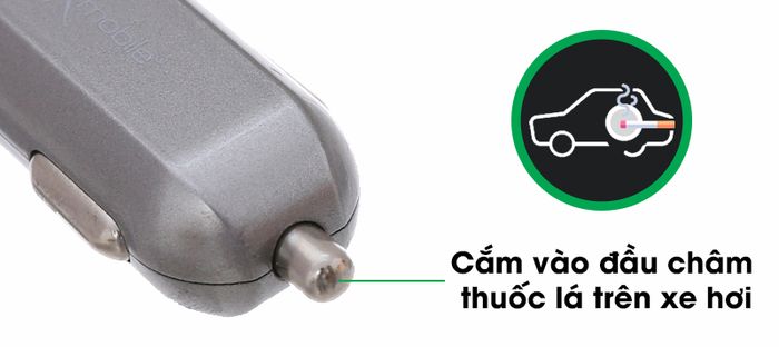 Sạc xe hơi Xmobile Dual USB TS-C063S Xám
