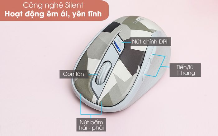 Di chuyển yên tĩnh - Chuột Bluetooth Silent Rapoo M500