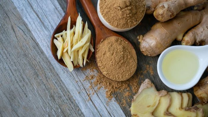 Ginger, ginger powder, and ginger tea