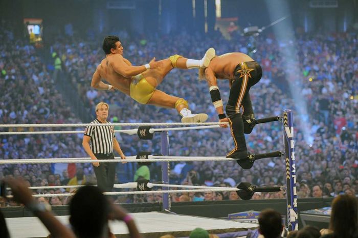 The Edge and Alberto Del Rio at WrestleMania XXVII.