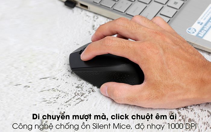 Êm ái, nhạy bén - Chuột Không Dây Silent Logitech M331