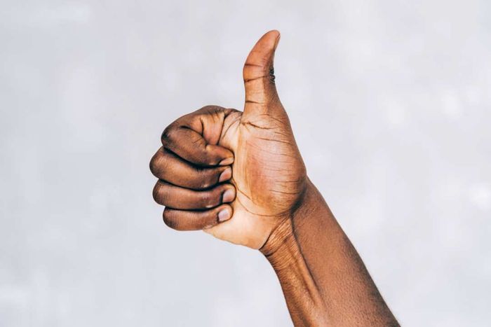 An image of a hand displaying a thumbs-up gesture.