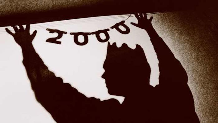 A New Year’s Eve partygoer decorates in preparation for mutual nuclear annihilation.